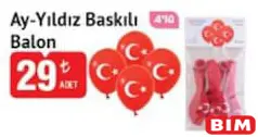 AY-YILDIZ BASKILI BALON 4'LÜ